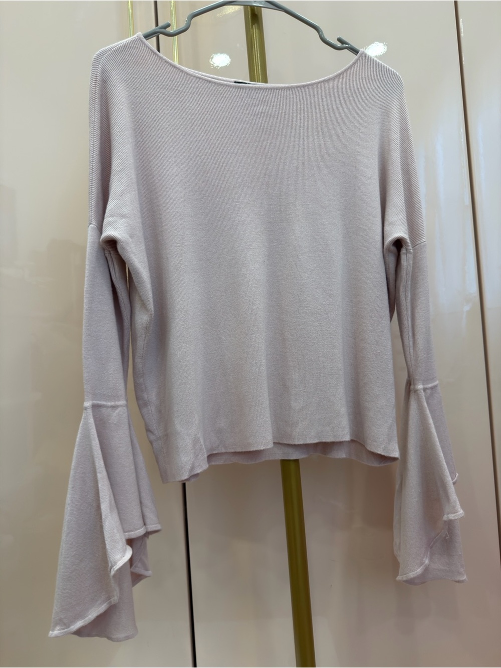 Express Mauve Bell Sleeve Knit Top